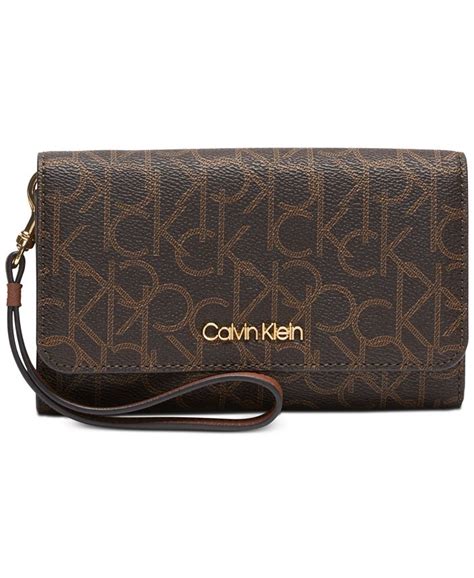 calvin klein signature clutch wristlet.